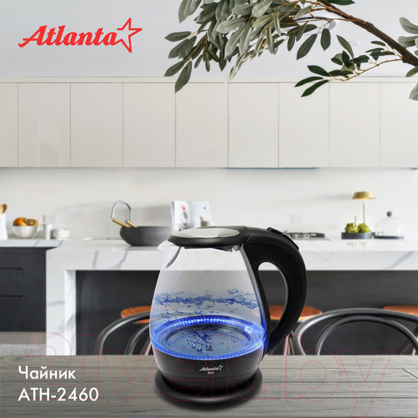 Изображение товара Электрочайник Atlanta ATH-2460 (черный)