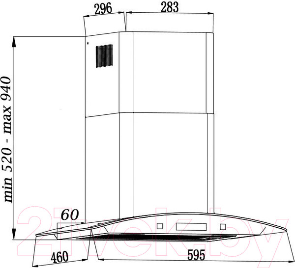 Изображение товара Вытяжка купольная Grand Blagnac GC 60 (черный)