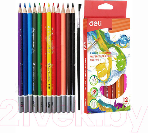 Изображение товара Набор акварельных карандашей Deli C00700 (12цв)