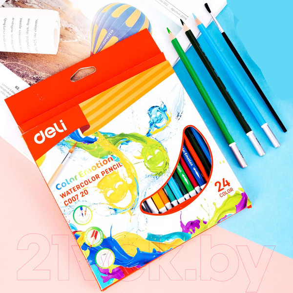 Изображение товара Набор акварельных карандашей Deli C00720 (24цв)