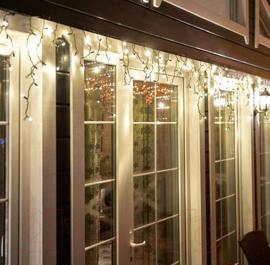 Изображение товара Светодиодная бахрома Neon-Night Айсикл 255-176 (4.8x0.6м, теплый белый)