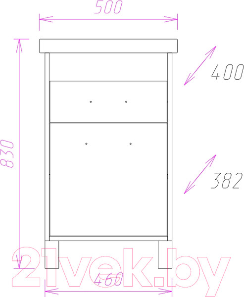 Изображение товара Тумба с умывальником Onika Натали 50.12 105016 + Como S-UM-COM50/1-w