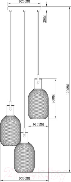 Изображение товара Люстра Moderli Alina / V2802-3P