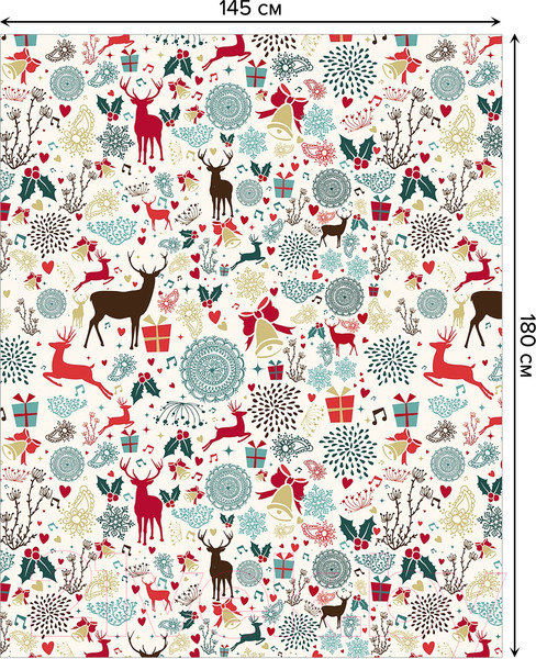 Изображение товара Скатерть JoyArty Новогодние олени / tc_185481 (180x145)
