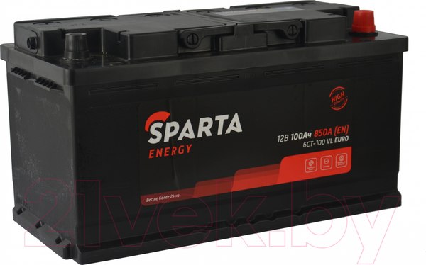 Изображение товара Автомобильный аккумулятор SPARTA Energy 6СТ-100 Евро 850A (100 А/ч)