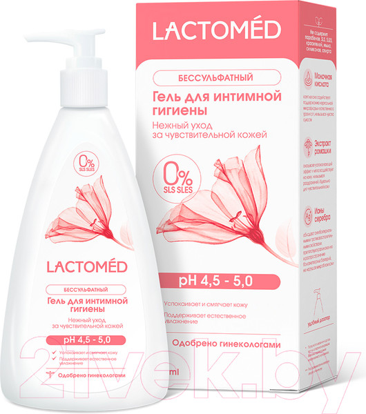 Изображение товара Гель для интимной гигиены Lactomed Нежный уход за чувствительной кожей (200мл)