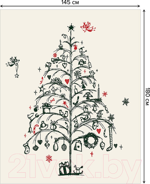 Изображение товара Скатерть JoyArty Елка с подарками / tc_19390 (180x145)