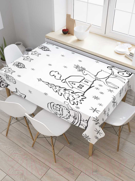 Изображение товара Скатерть JoyArty Санта готов к работе / tc_19404  (180x145)