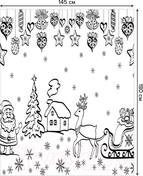 Изображение товара Скатерть JoyArty Санта готов к работе / tc_19404  (180x145)