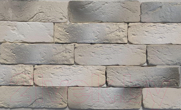 Изображение товара Декоративный камень гипсовый Polinka Кирпич шамотный 0301П (слоновая кость пудра)