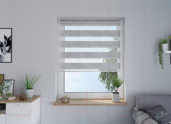 Изображение товара Рулонная штора Jalux ДН Багама 1501 53x160 (светло-серый)