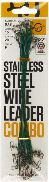 Изображение товара Набор поводков рыболовных Lucky John SSW / LJ7075-015 (20шт)