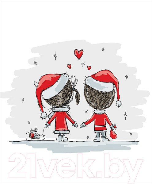 Изображение товара Скатерть JoyArty Влюбленное рождество / tc_20067 (120x145)