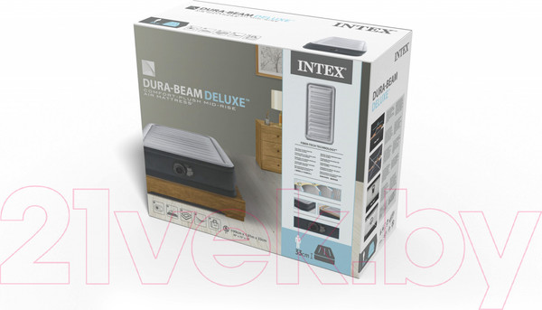 Изображение товара Надувная кровать Intex Twin Dura-Beam Comfort-Plush 67766NP (33x99x191)
