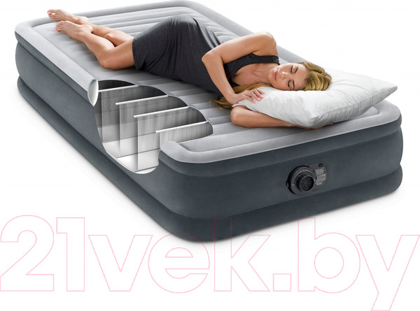 Изображение товара Надувная кровать Intex Twin Dura-Beam Comfort-Plush 67766NP (33x99x191)