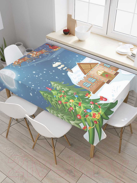 Изображение товара Скатерть JoyArty Санта с подарками / tc_20081 (180x145)