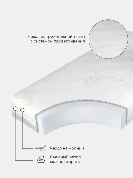 Изображение товара Матрас в кроватку Топотушки Соня / 22 (трикотаж)