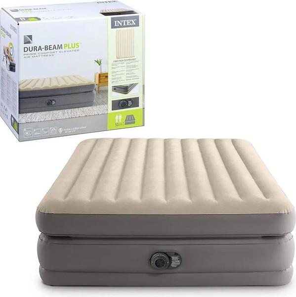 Изображение товара Надувная кровать Intex Queen Comfort Elevated 64164ND (152x203x51, встроенный электронный насос)