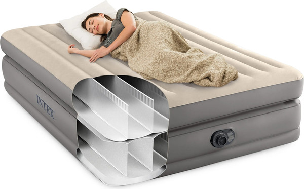 Изображение товара Надувная кровать Intex Queen Comfort Elevated 64164ND (152x203x51, встроенный электронный насос)