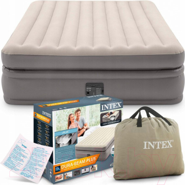 Изображение товара Надувная кровать Intex Queen Comfort Elevated 64164ND (152x203x51, встроенный электронный насос)