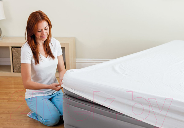 Изображение товара Надувная кровать Intex Queen Comfort Elevated 64164ND (152x203x51, встроенный электронный насос)