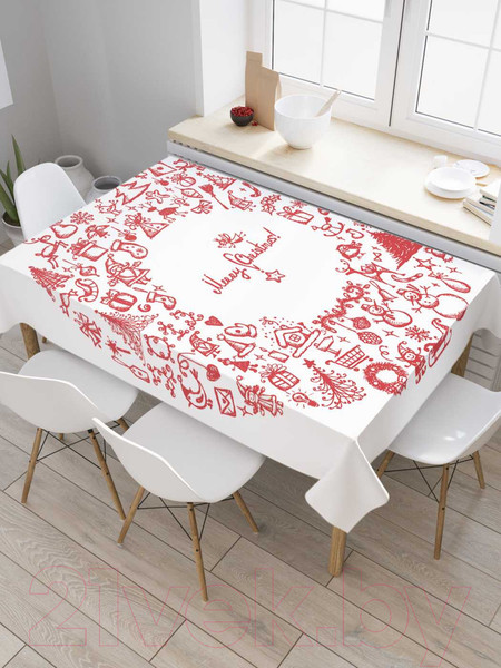 Изображение товара Скатерть JoyArty Новогодний круг / tc_20280 (120x145)