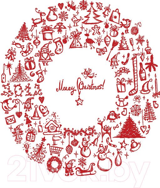 Изображение товара Скатерть JoyArty Новогодний круг / tc_20280 (120x145)