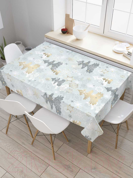 Изображение товара Скатерть JoyArty Праздничные ели / tc_20281 (180x145)