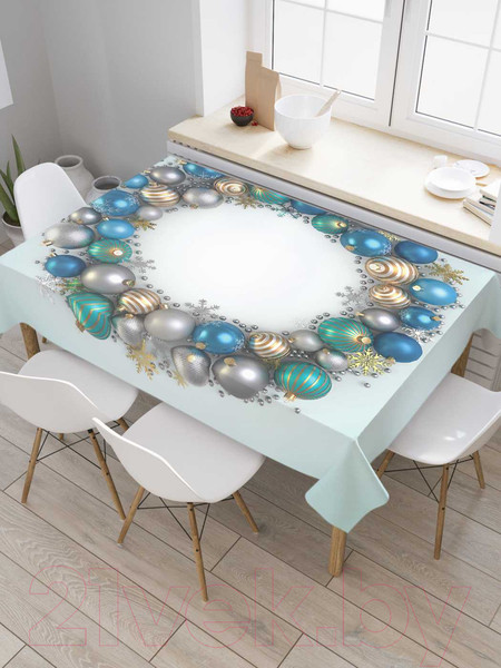 Изображение товара Скатерть JoyArty Круг из шариков / tc_20282 (180x145)