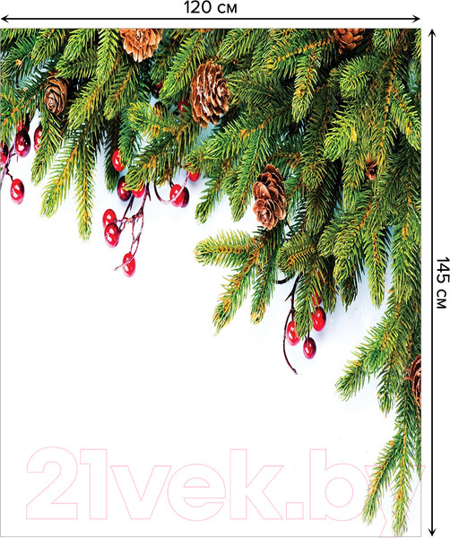 Изображение товара Скатерть JoyArty Елочные игрушки / tc_20292 (120x145)