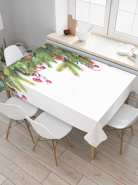 Изображение товара Скатерть JoyArty Елочные игрушки / tc_20292 (120x145)