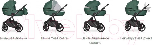 Изображение товара Детская универсальная коляска Riko Montana Ecco 2 в 1 (12/черный)