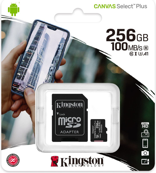 Изображение товара Карта памяти Kingston MicroSDXC Canvas Select Plus (SDCS2/256GB)
