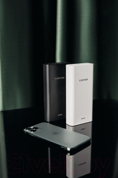 Изображение товара Портативное зарядное устройство Canyon PB-2001 / CNE-CPB2001W