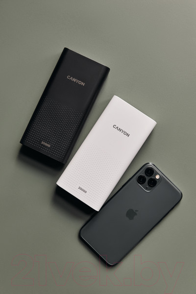 Изображение товара Портативное зарядное устройство Canyon PB-2001 / CNE-CPB2001W