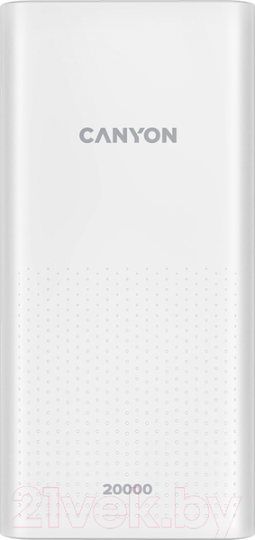 Изображение товара Портативное зарядное устройство Canyon PB-2001 / CNE-CPB2001W