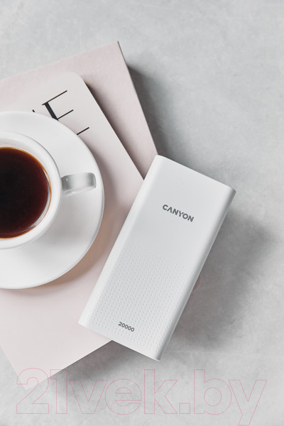 Изображение товара Портативное зарядное устройство Canyon PB-2001 / CNE-CPB2001W