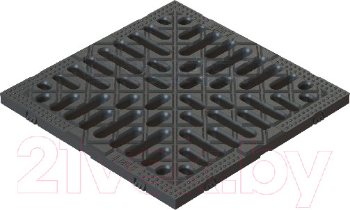 Изображение товара Решетка дождеприемника Стандартпарк Spark Чугунная пластиковая РВ-25.25-ПП / 36881