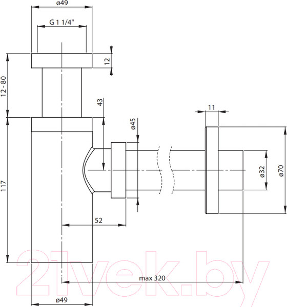 Изображение товара Сифон Deante NHC D31K