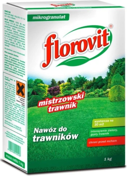 Изображение товара Удобрение Florovit Для газона гранулированное (1кг, коробка)