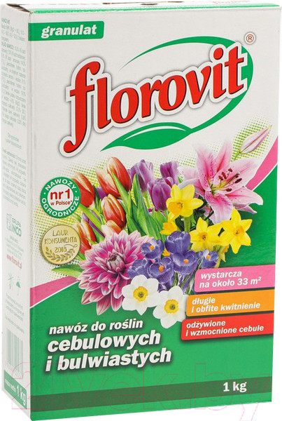 Изображение товара Удобрение Florovit Для луковичных растений (1кг, коробка)