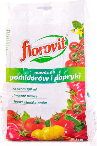 Изображение товара Удобрение Florovit Для томатов и перца гранулированное (3кг, мешок)