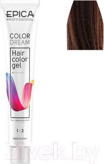 Изображение товара Гель-краска для волос Epica Professional Colordream 6.77 (100мл, темно-русый шоколадный интенсивный )