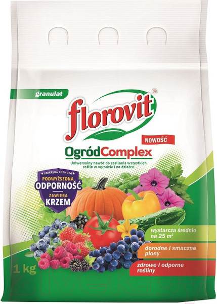 Изображение товара Удобрение Florovit Универсальный Сад Complex (1кг, гранулированное)