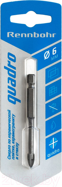 Изображение товара Сверло Rennbohr Quadro 6мм / 676106