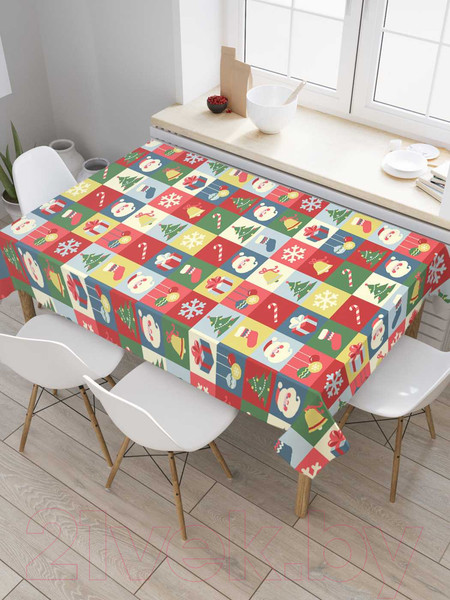 Изображение товара Скатерть JoyArty Рождественские элементы / tc_37114 (180x145)