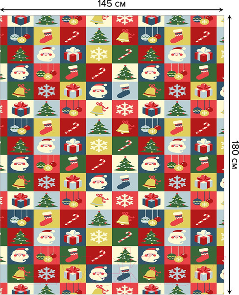 Изображение товара Скатерть JoyArty Рождественские элементы / tc_37114 (180x145)