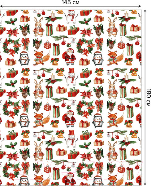 Изображение товара Скатерть JoyArty Элементы Рождества / tc_37122 (180x145)