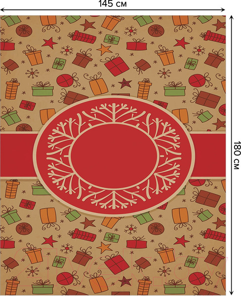 Изображение товара Скатерть JoyArty Праздничный круг / tc_37137 (180x145)