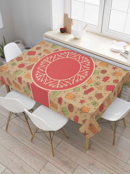 Изображение товара Скатерть JoyArty Праздничный круг / tc_37137 (180x145)